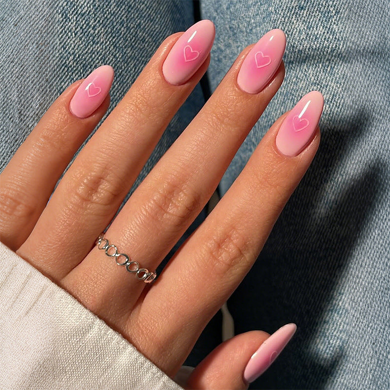Themed Heart Design Press-On Nail Set