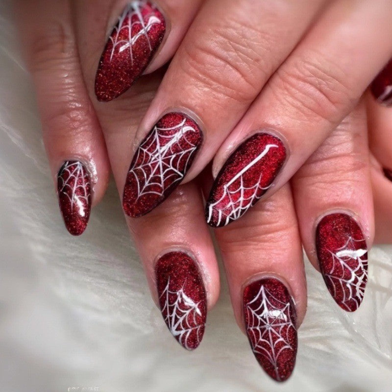 Gothic Spider Web Press-On Nails Stornfield