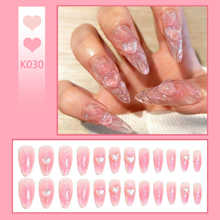 Artful Nail Tips with Transparent Design Stornfield