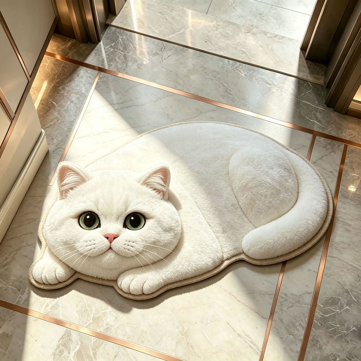 Cat-Themed Plush Bath Mat