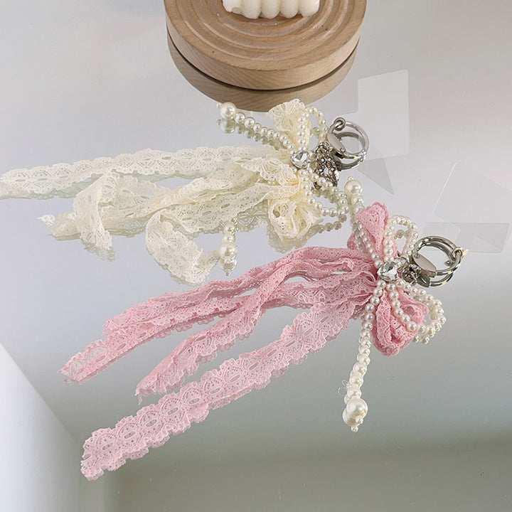 Elegant Pearl Embellished Charm Keychain Stornfield