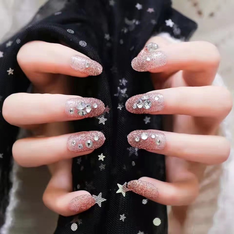 Glamorous Rhinestone-Embellished Press-On Nail Tips