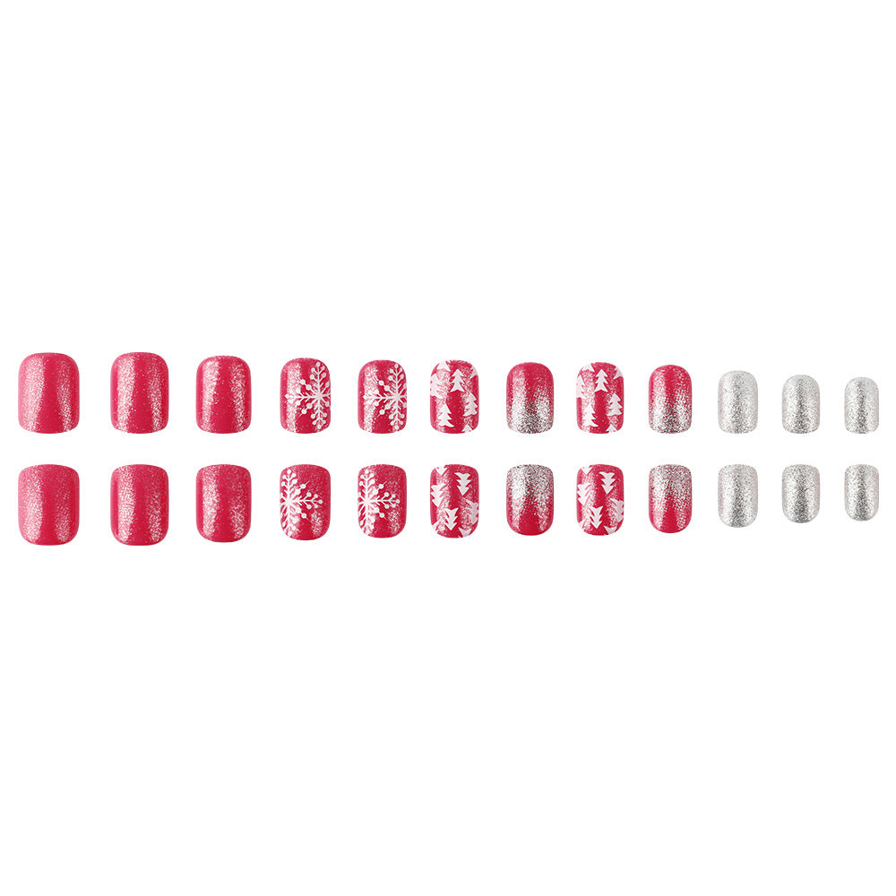 Festive Holiday Press-On Nail Art Stornfield