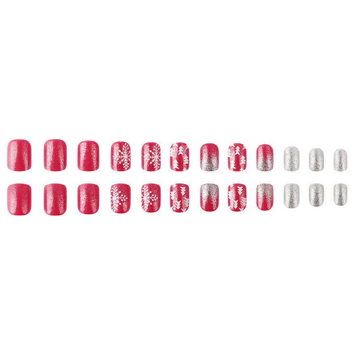 Festive Holiday Press-On Nail Art Stornfield