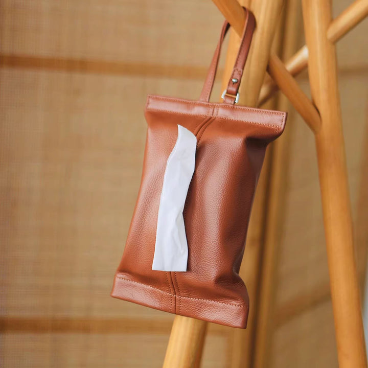 Stylish Leather Tissue Holder Stornfield