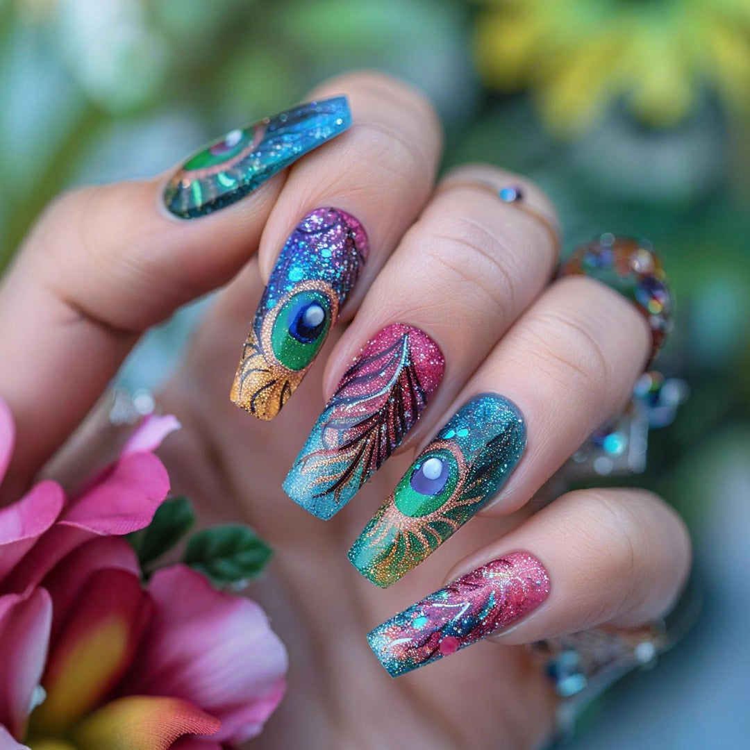 Creative Nail Art with Exotic Leaf Design Stornfield