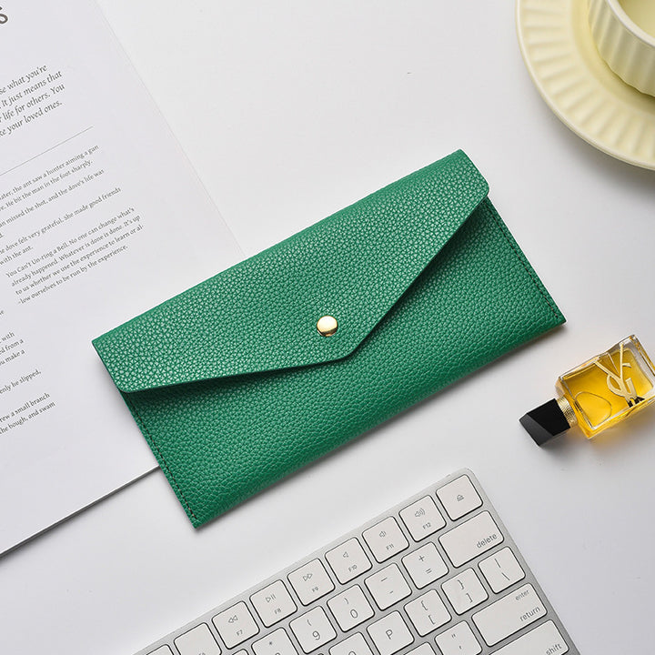 Elegant Textured Leather Clutch Wallet Stornfield