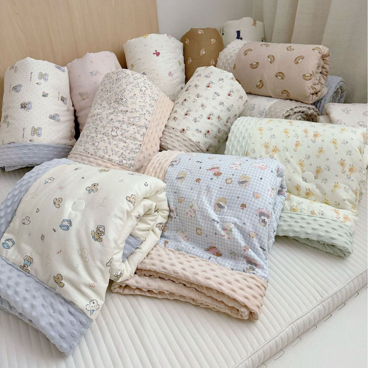 Reversible Minky Dot Plush Baby Blanket