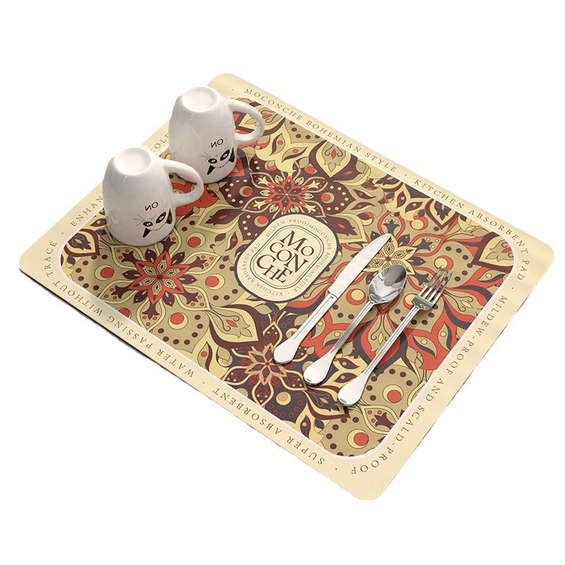 Abstract Mandala Design Kitchen Table Mat
