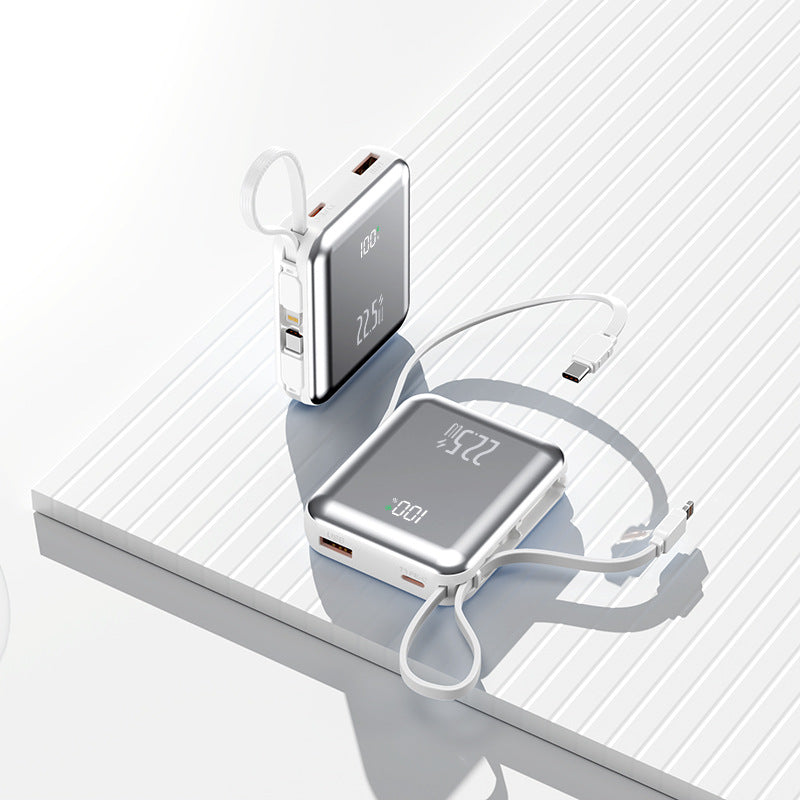 Portable power bank with digital display and integrated cable management Stornfield