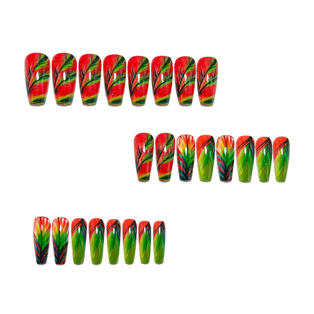 Artificial nails with creative plant designs Stornfield
