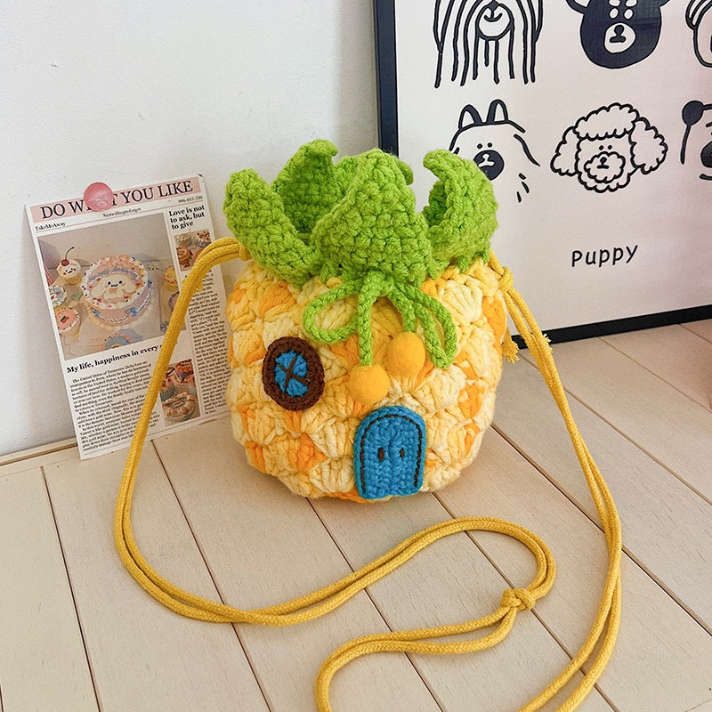 Cute Pineapple Crochet Mini Bag
