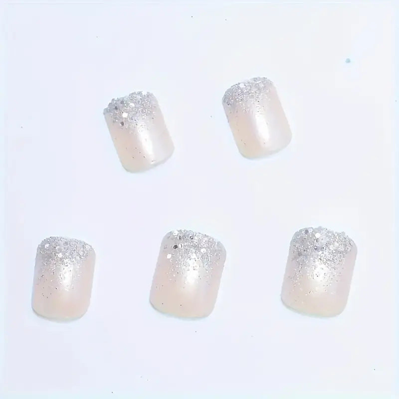 Glamorous Sparkling Square Press-On Nails Stornfield