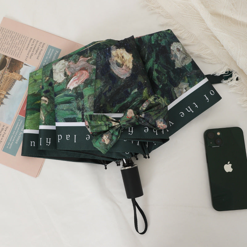 Women's elegant folding umbrella with artistic design Stornfield