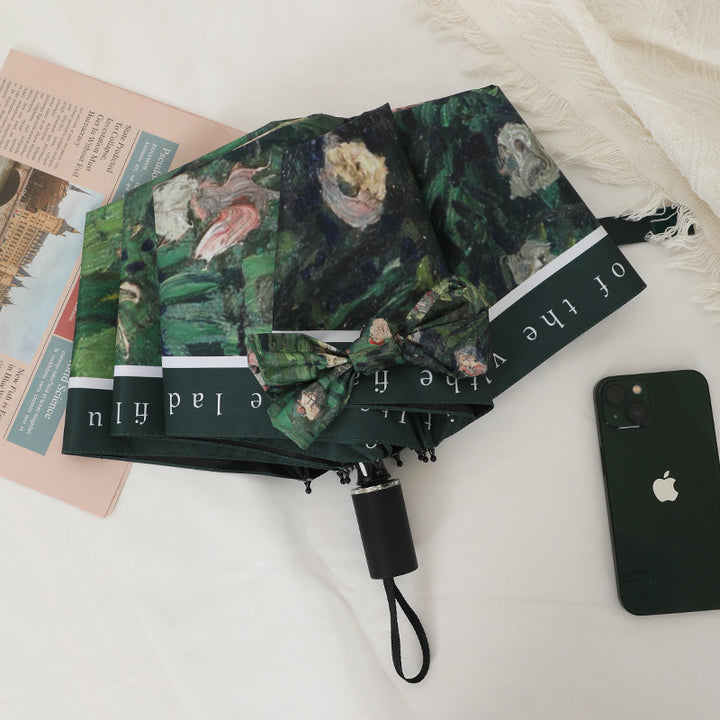 Women's elegant folding umbrella with artistic design Stornfield