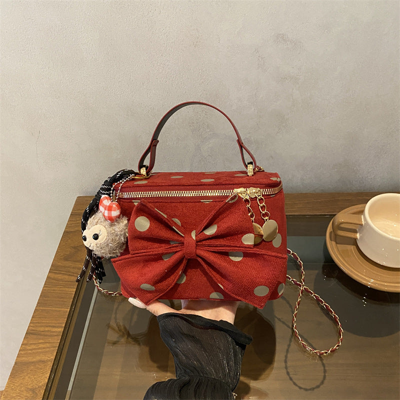 Playful Bow-Accent Mini Handbag