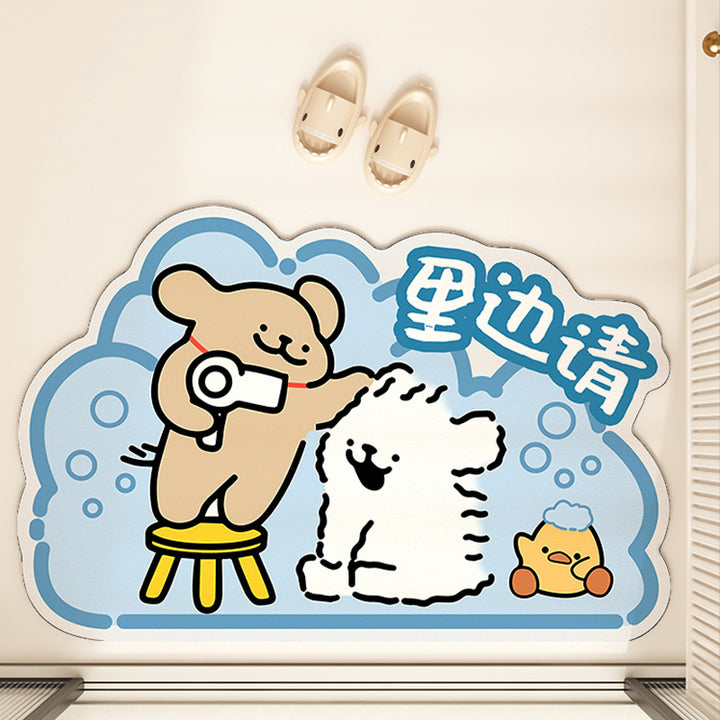 Playful Animal-Themed Floor Mat