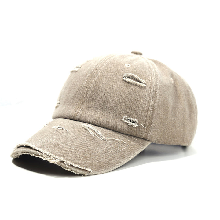 Women's washed baseball cap with destroyed look Stornfield