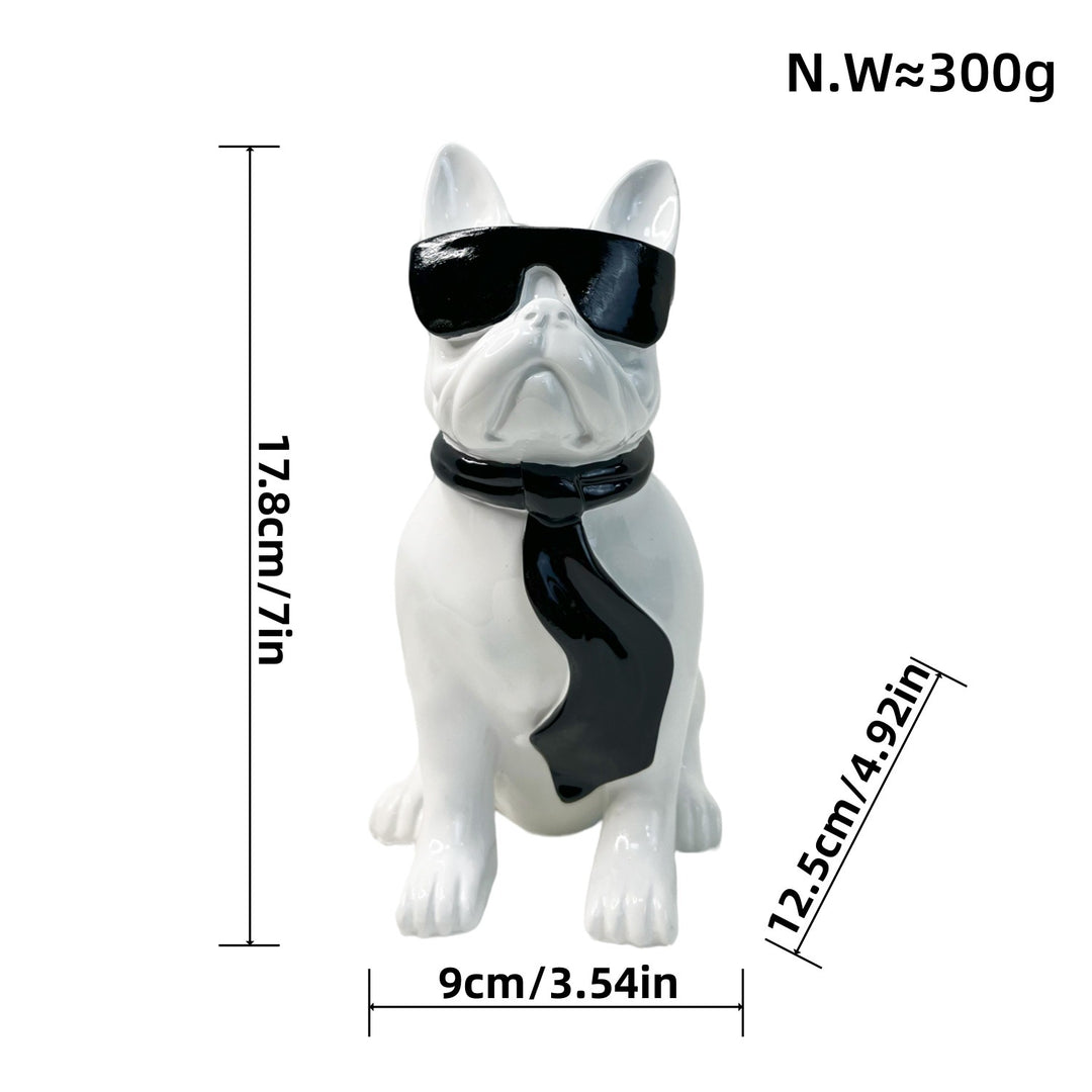 Colorful Bulldog Decoration Figure made of Resin Stornfield