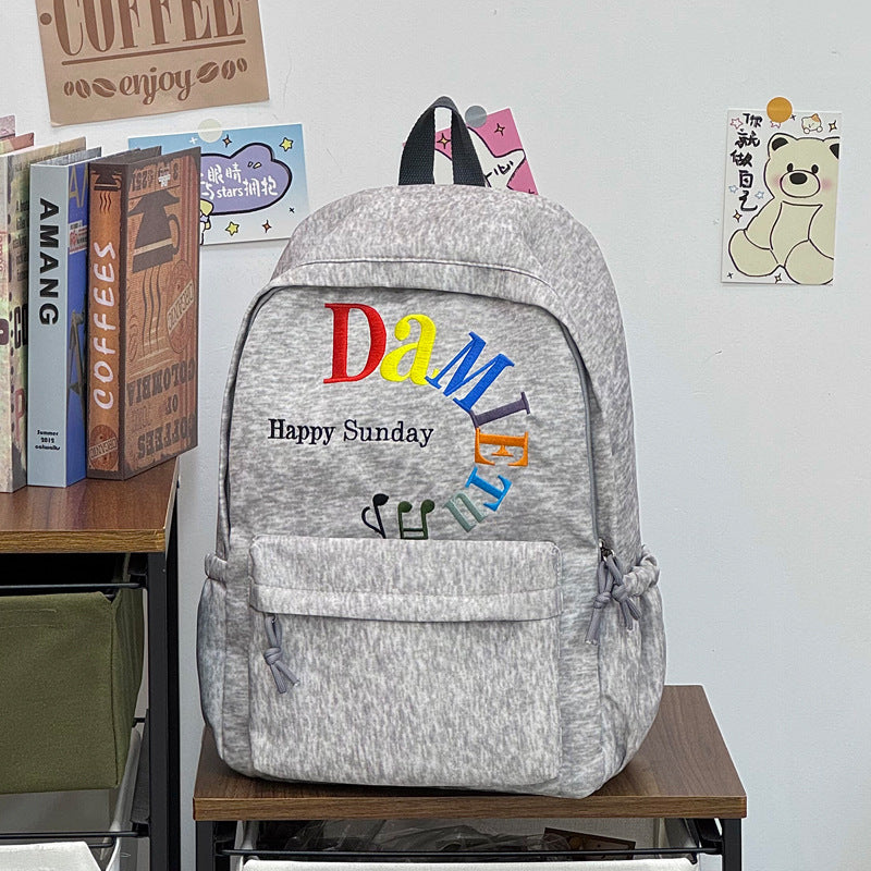 Stylish Star-Embellished Corduroy Backpack Stornfield