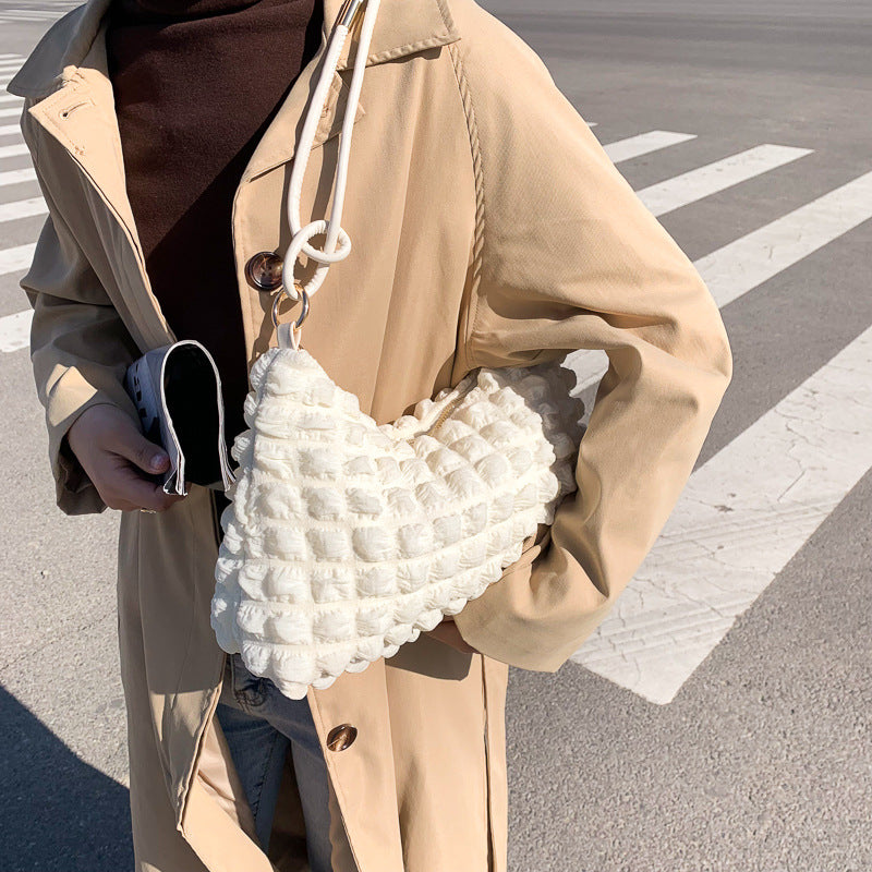 Textured Plush Handbag