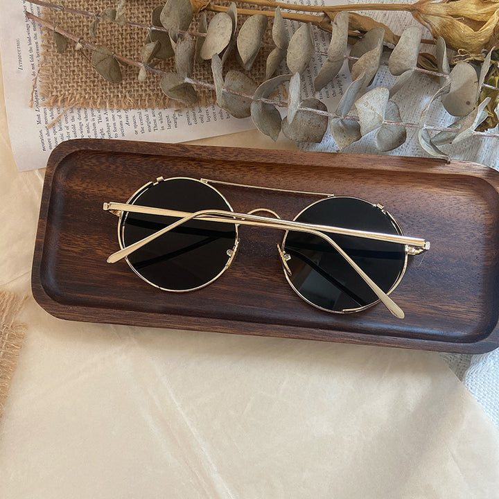 Fashionable Round Sunglasses with Fine Metal Frame Stornfield