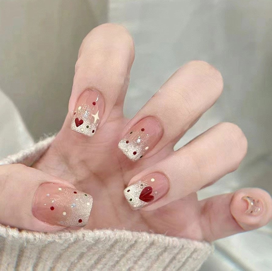 Artistic Floral Press-On Nail Set