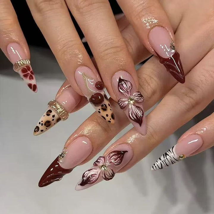 Artistic Decorative Stiletto Press-On Nails Stornfield