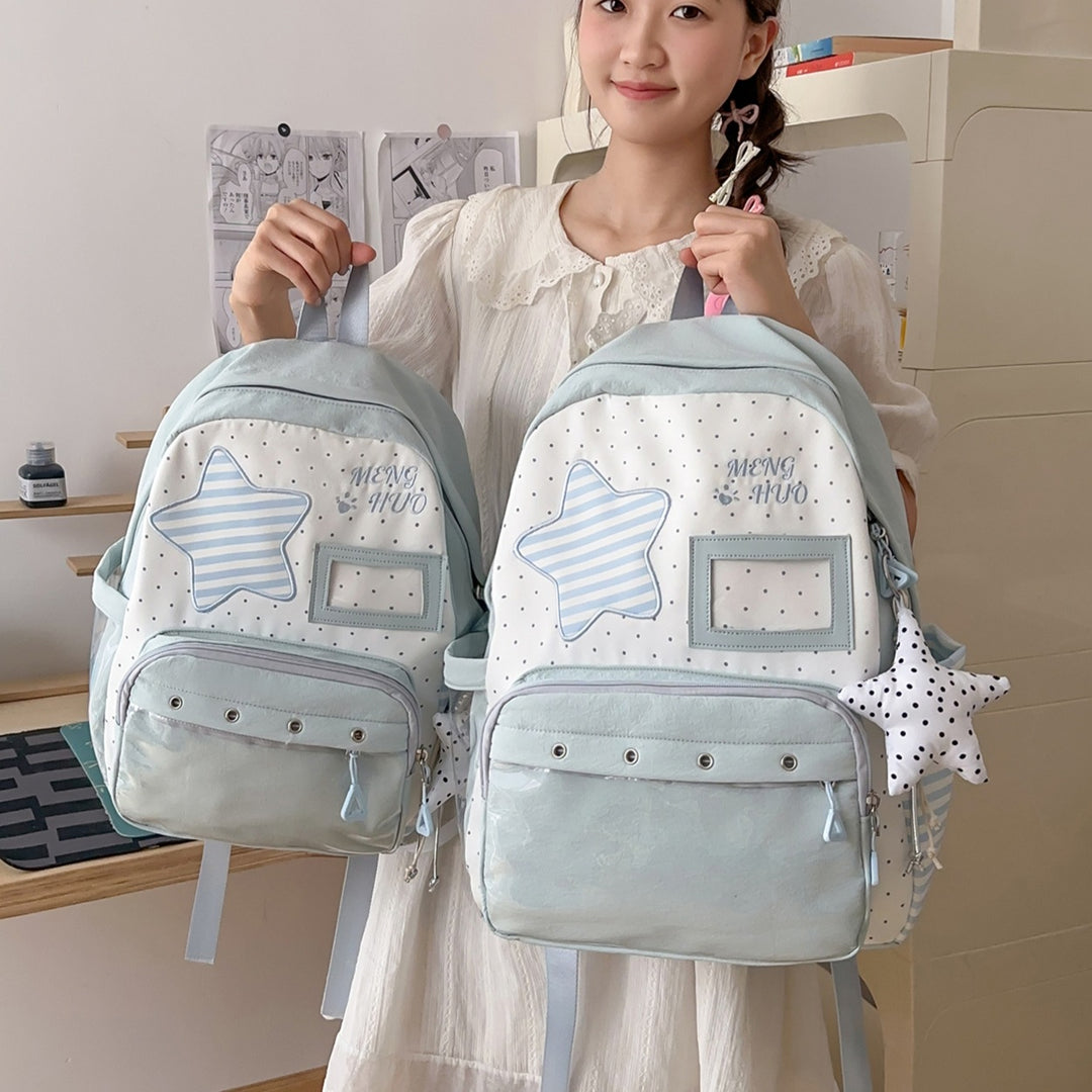 Trendy Star-Embellished Backpack Stornfield
