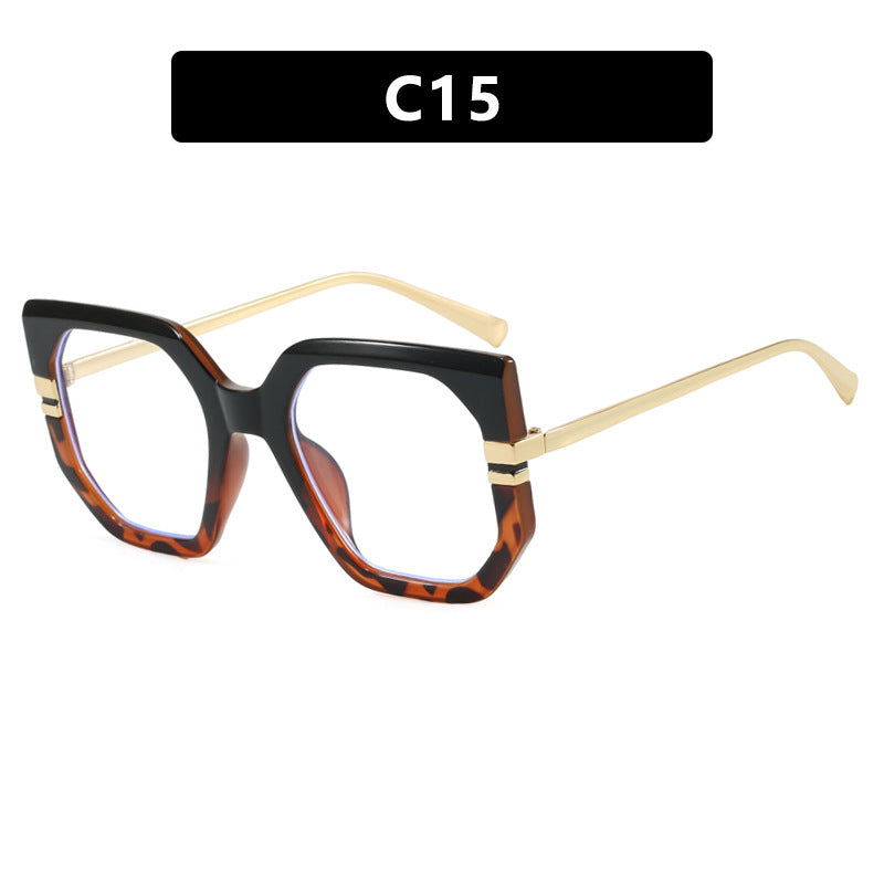 Women's geometric sunglasses with luxurious gold frame and polarized lenses Stornfield