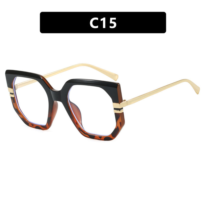 Women's geometric sunglasses with luxurious gold frame and polarized lenses Stornfield