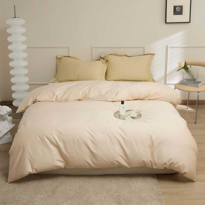 Luxury Breathable Cotton Duvet Cover Set with Pillow Shams