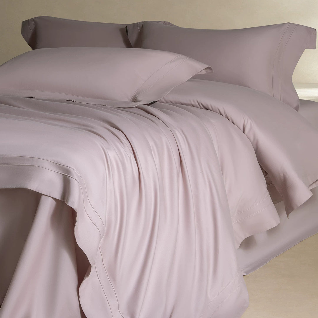 Brushed Microfiber Sateen Duvet Cover Set with Double-Stitch Hem