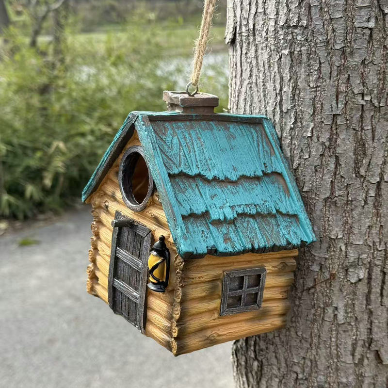 Decorative birdhouse in rustic construction style Stornfield