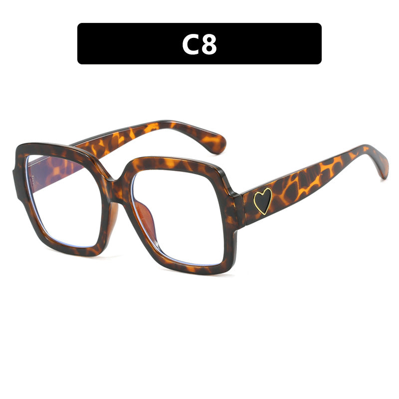 Women's square sunglasses with fashionable heart accent Stornfield