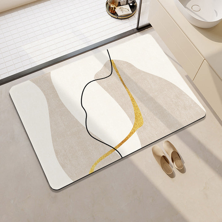 Contemporary Geometric Bath Rug Stornfield