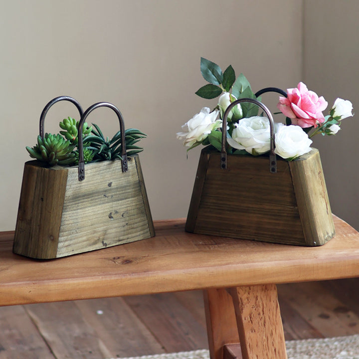 Wooden container with handles Stornfield
