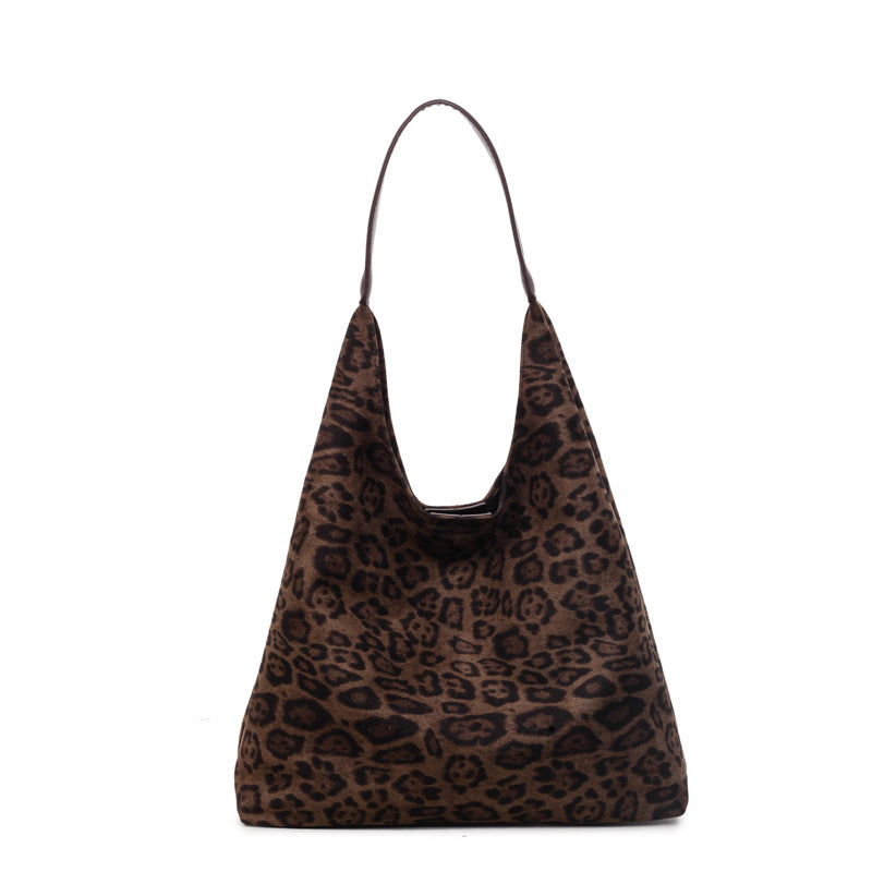 Suede Leopard Print Hobo Bag Stornfield