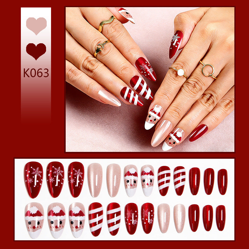Artificial nails with festive Christmas design Stornfield