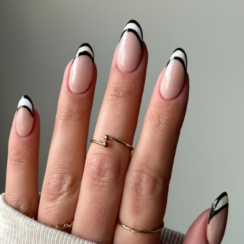Stylish French Tip Press-On Nail Set Stornfield