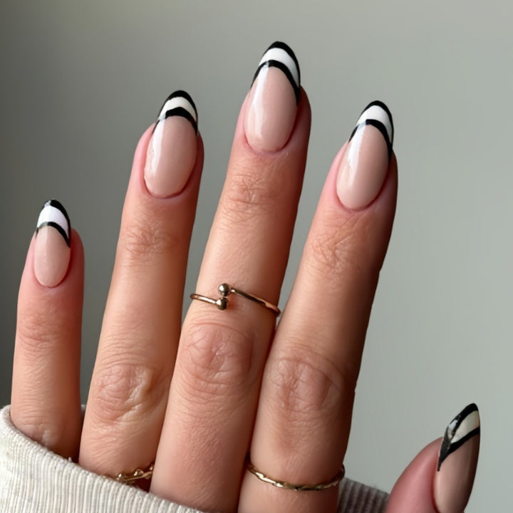 Stylish French Tip Press-On Nail Set Stornfield