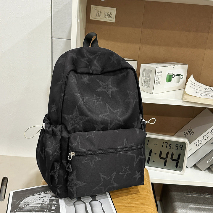 Stylish Star-Embellished Casual School Backpack Stornfield
