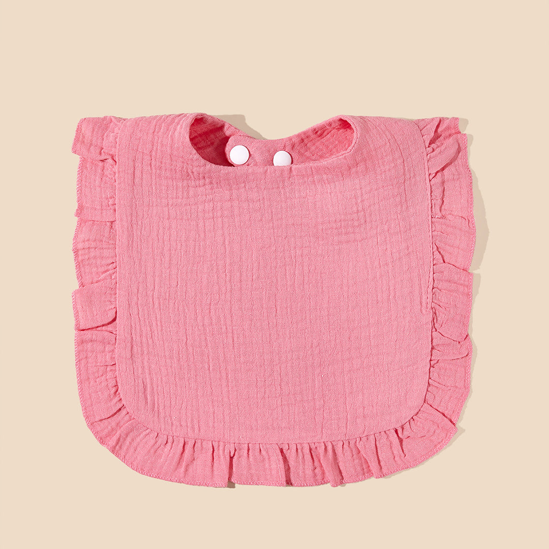 Soft Ruffled Muslin Baby Bib Stornfield