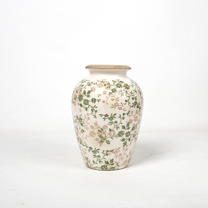 Elegant floral ceramic carafe Stornfield