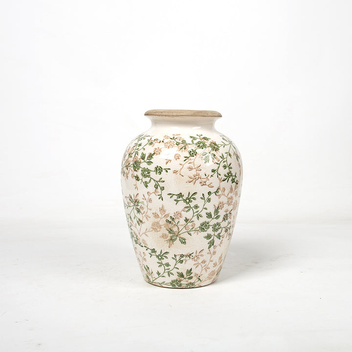 Elegant floral ceramic carafe Stornfield
