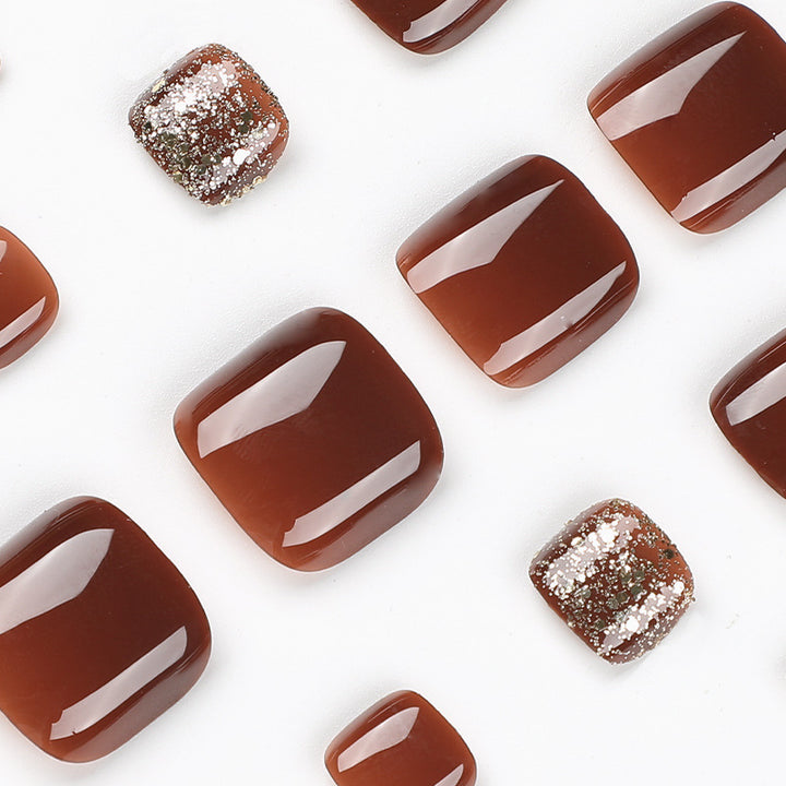 Artful toenails with glitter accents Stornfield