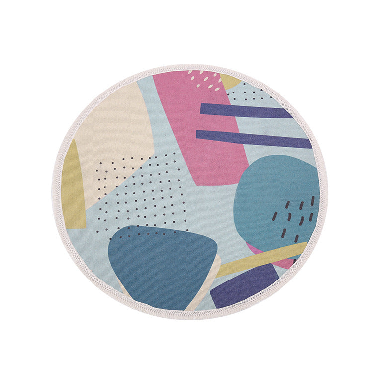 Round Decorative Living Room Carpet with Modern Geometric Pattern Stornfield
