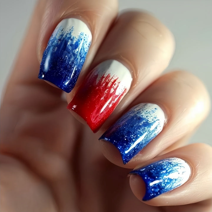 Art nails in creative gradient colors Stornfield