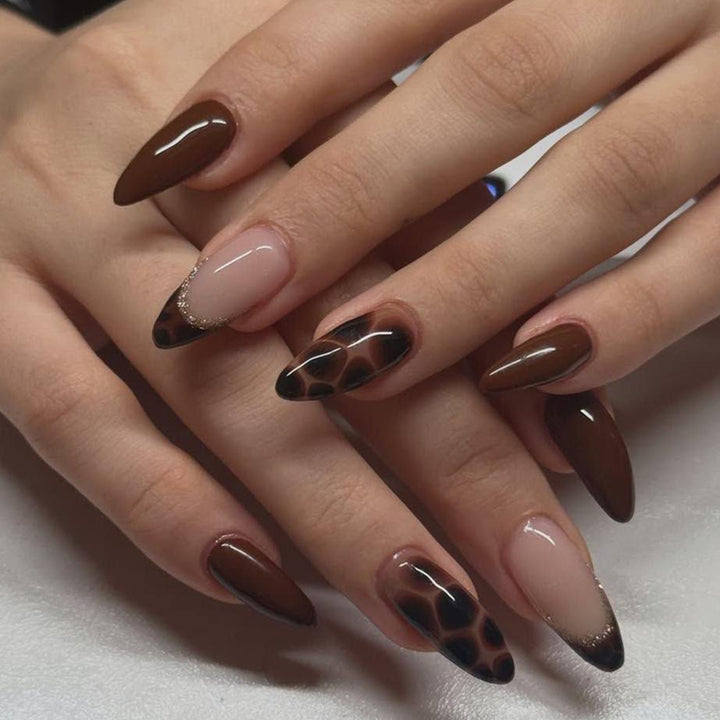 Artistic accent nails with geometric designs Stornfield