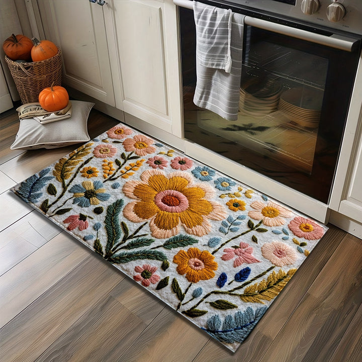 Artistic Floral Design Doormat